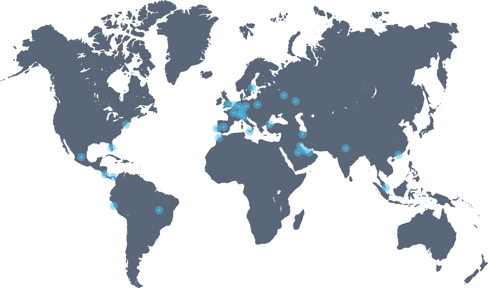 Nextail на карте мира
