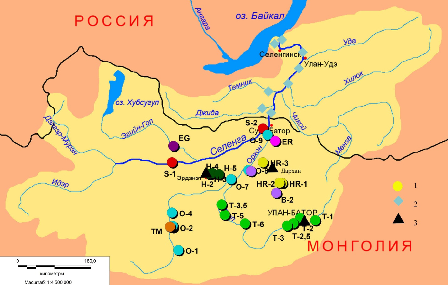 Главные реки монголии