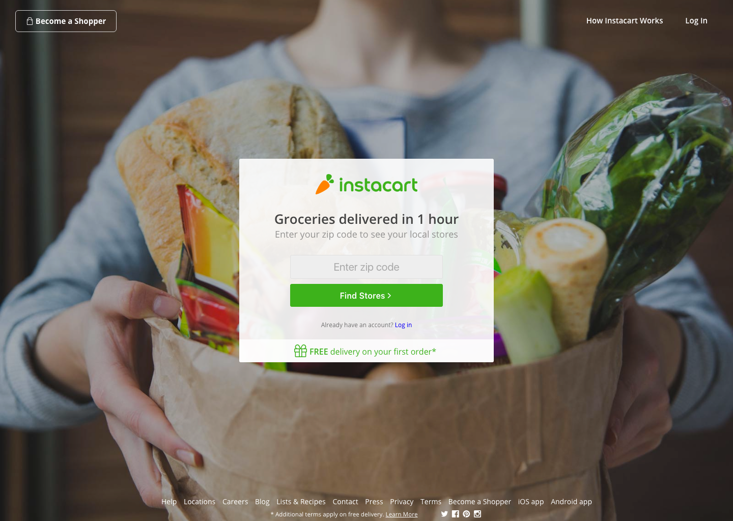 instacart web start 