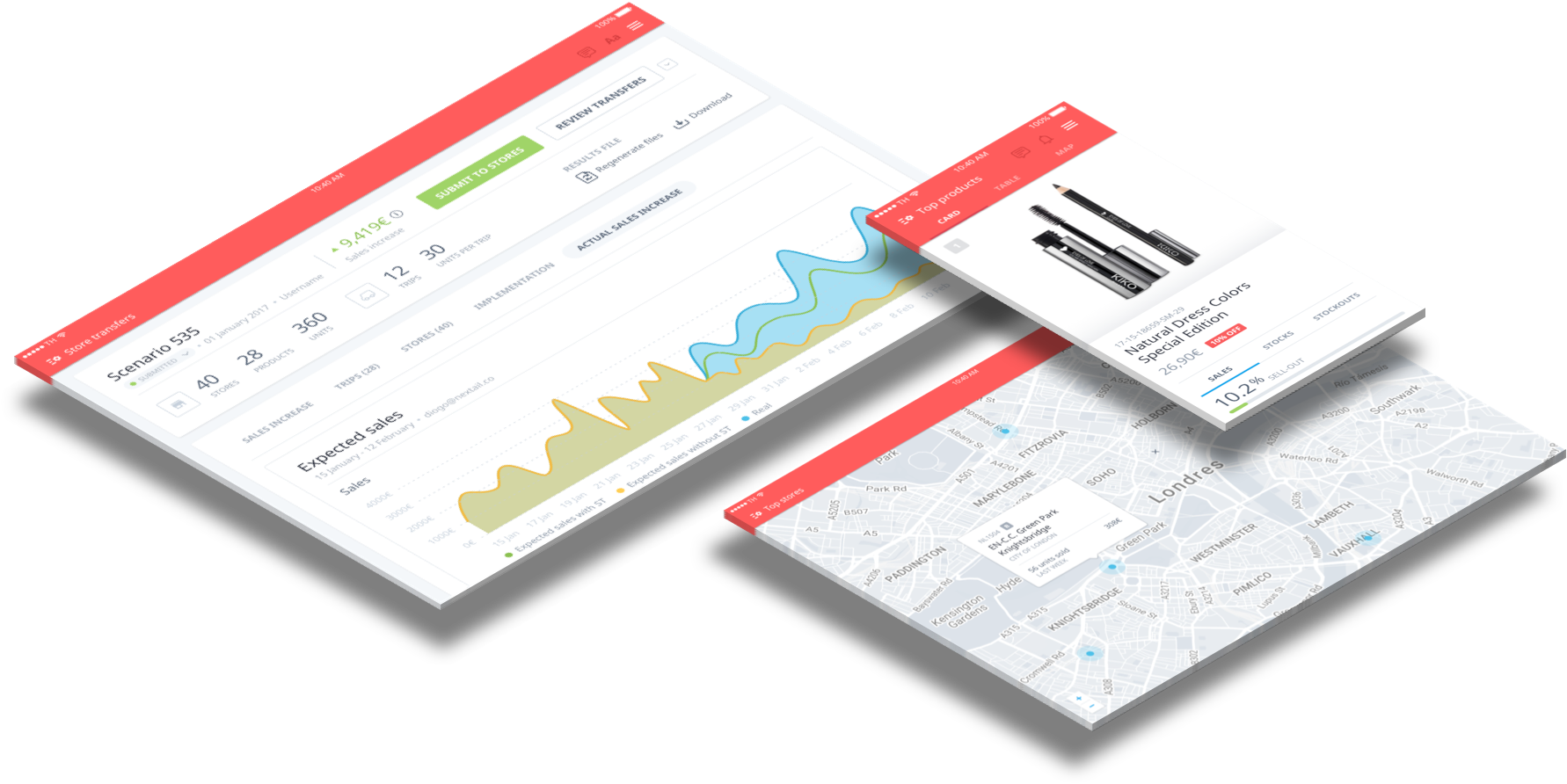 Работать с Nextail можно в облачной платформе, на планшете и в мобильном приложении