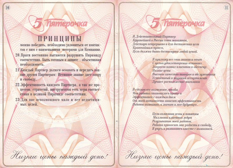 Паспорт Пятерочка Паспорт Пятерочка