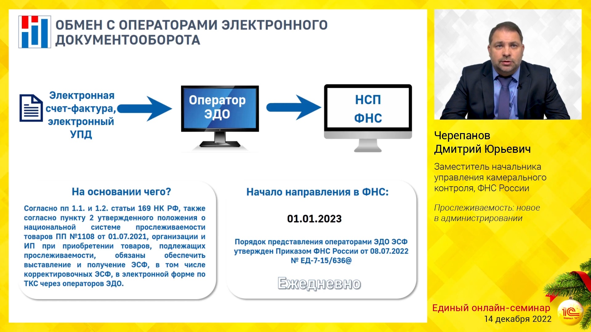 Источник Единый онлайн-семинар «1С»