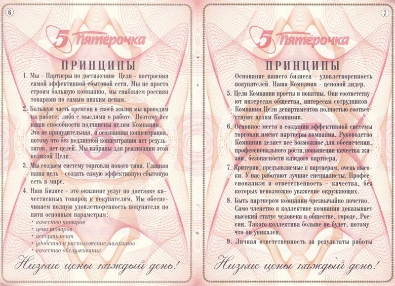 Паспорт Пятерочка Паспорт Пятерочка